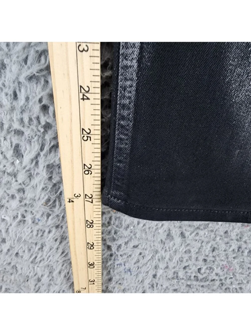 7 For All Mankind Pants Womens 18 Jen 7 Coated Black Ankle Straight *NWT*